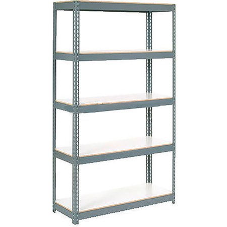 GLOBAL INDUSTRIAL Extra Heavy Duty Shelving 36Wx24Dx60H 6 Shelves 1500 lbs. Cap. Per Shelf GRY B2297836